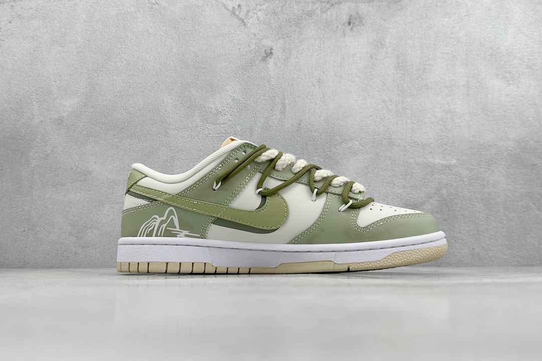 DIY Nk Dunk Low FZBB 国风茶礼盒 宫庭龙井茶 SB绑带低帮休闲板鞋  DV0831-003