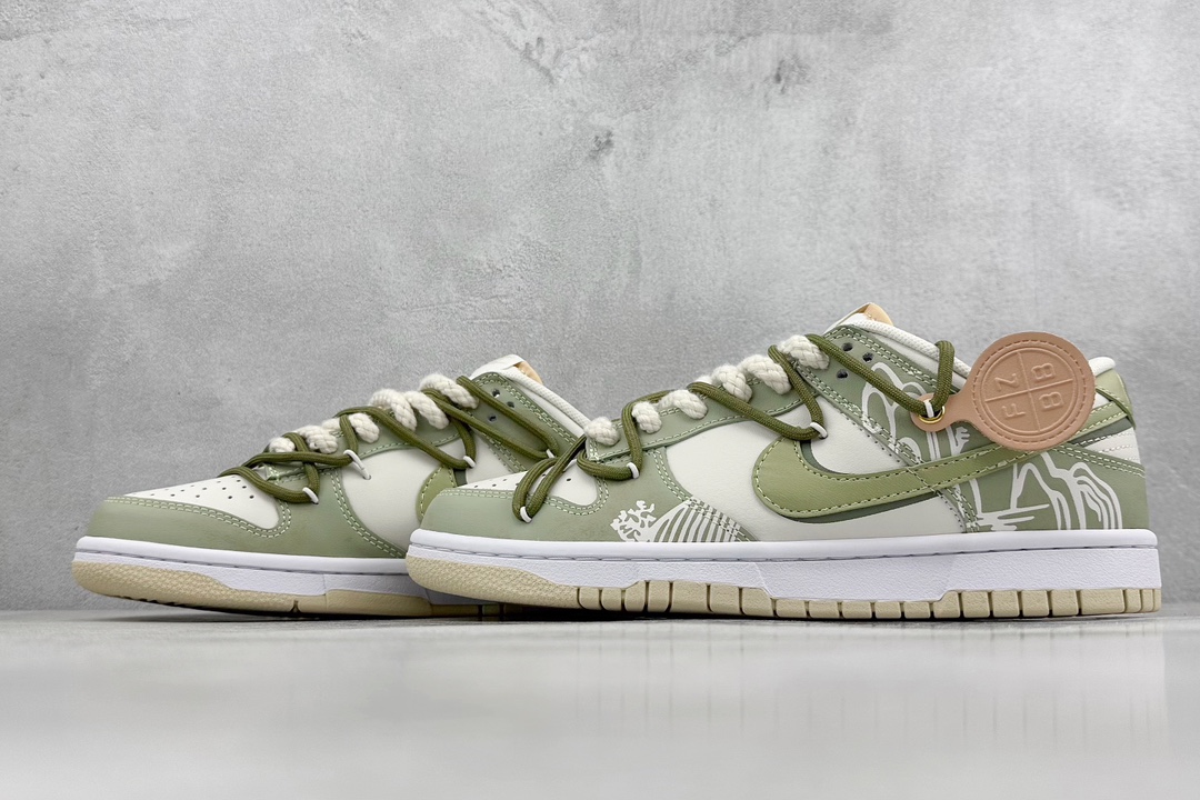 DIY Nk Dunk Low FZBB 国风茶礼盒 宫庭龙井茶 SB绑带低帮休闲板鞋  DV0831-003