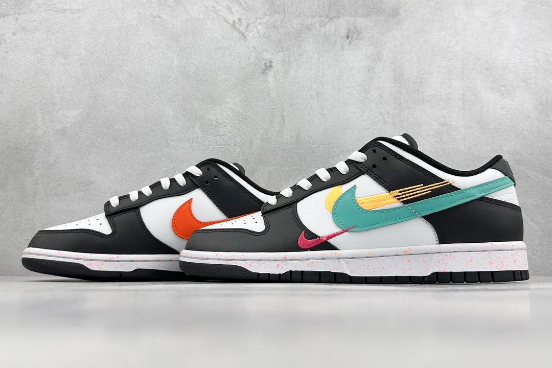 S2 Nk Dunk Low ”Multi Color” 活力三勾 定制版解构绑带休闲板鞋  FD4623-131