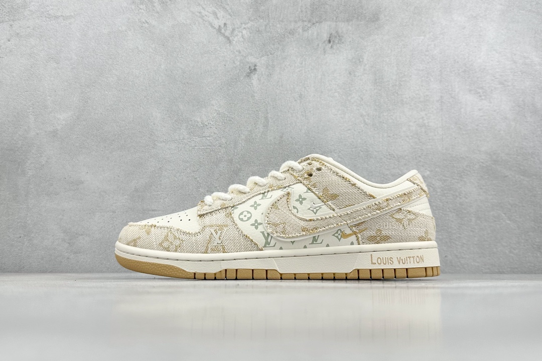 Nike SB Dunk Low x Louis Vuitton 白米棕牛仔布  SJ2068-258