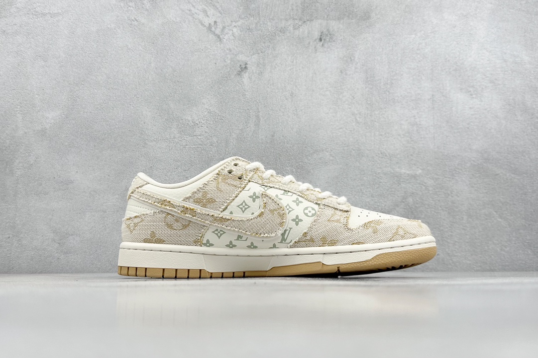 Nike SB Dunk Low x Louis Vuitton 白米棕牛仔布  SJ2068-258