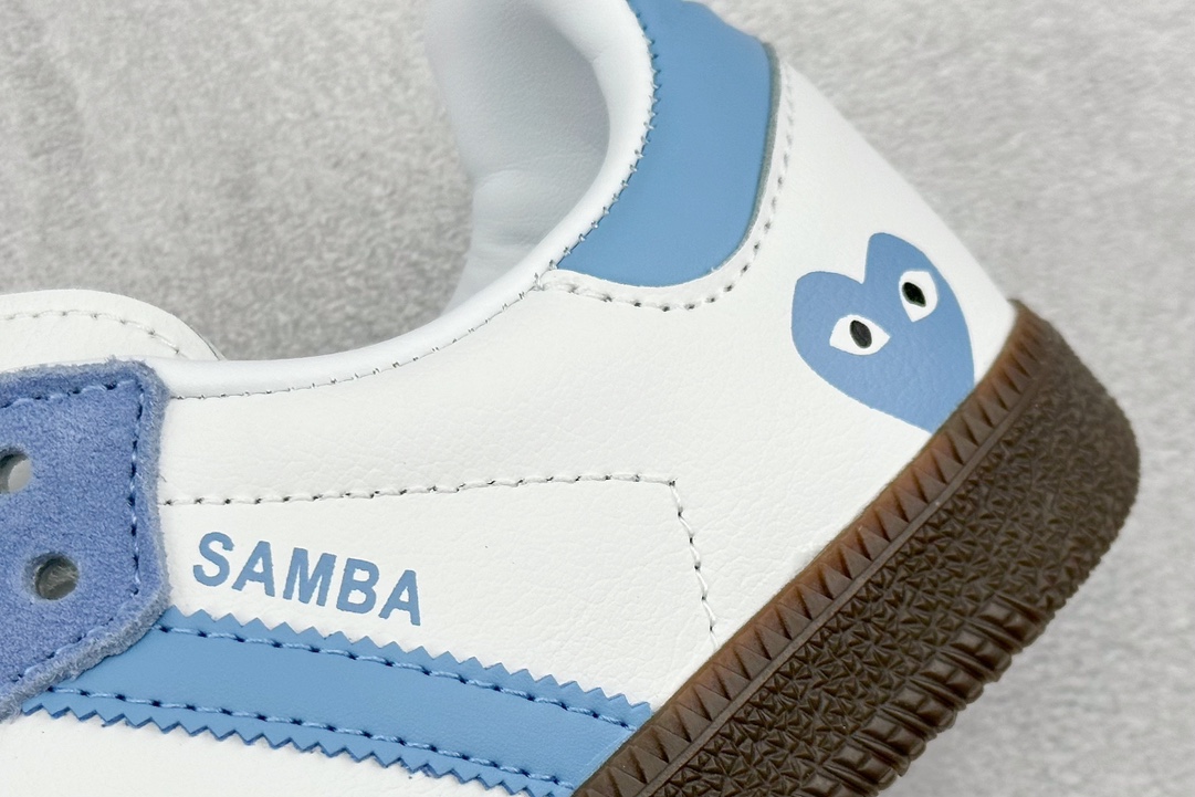 R版 adidas originals SAMBA OG 川久保玲联名 蓝白  FW2413