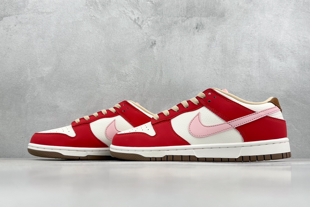 ST版 NIKE SB Dunk Low ”Sail and Spore Red” 米红粉 FB7910-600