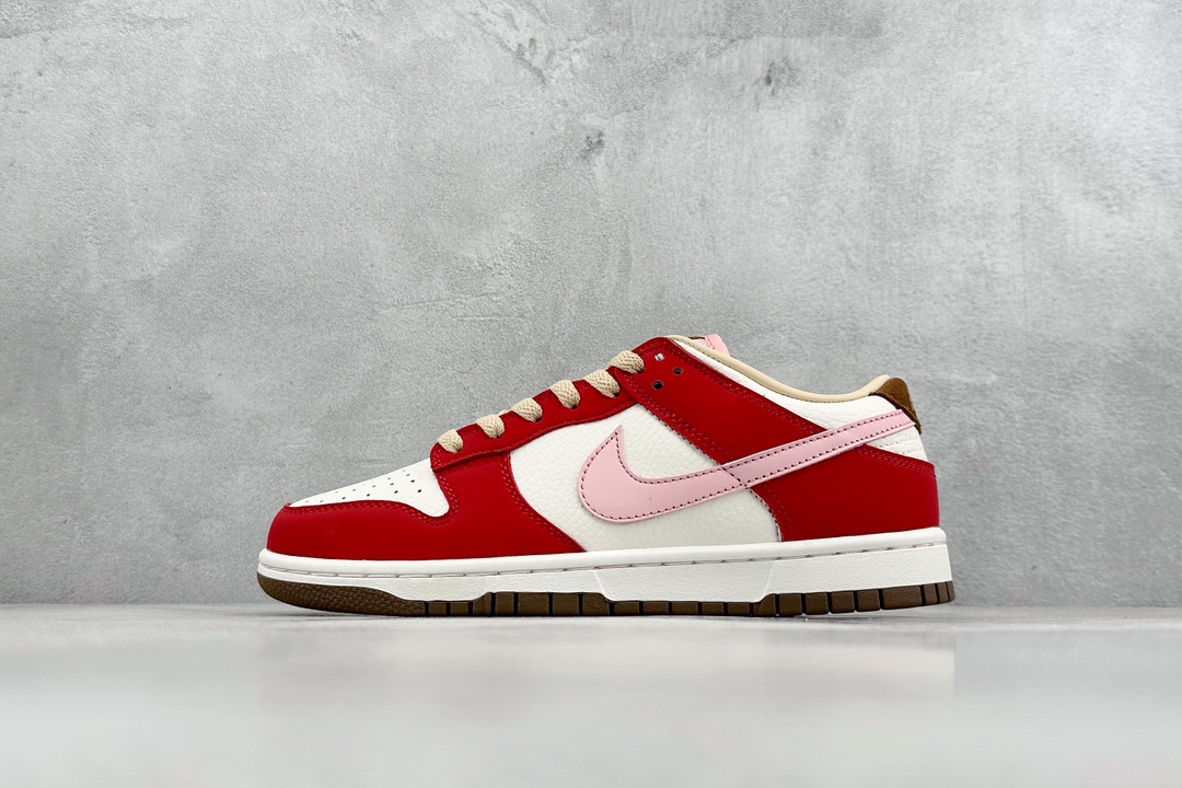 ST版 NIKE SB Dunk Low ”Sail and Spore Red” 米红粉 FB7910-600