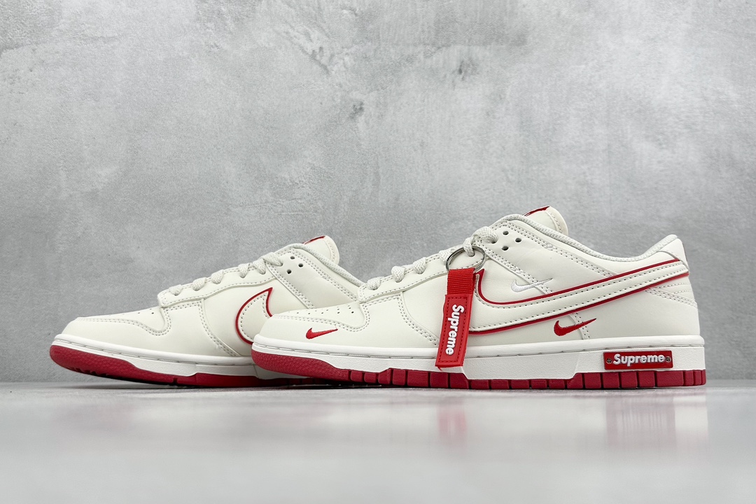 Nike SB Dunk Low x Supreme 白红三钩  DJ2024-004