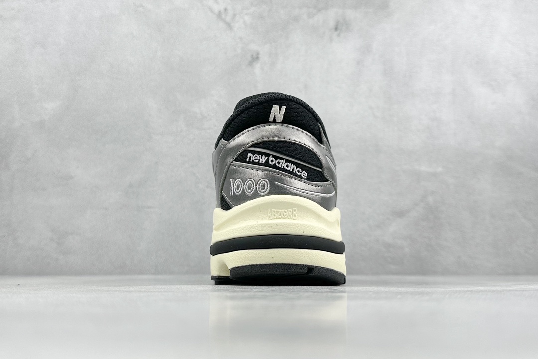 正单 New Balance NB M1000 银黑色 联名复古运动休闲缓震跑步鞋  M1000SL