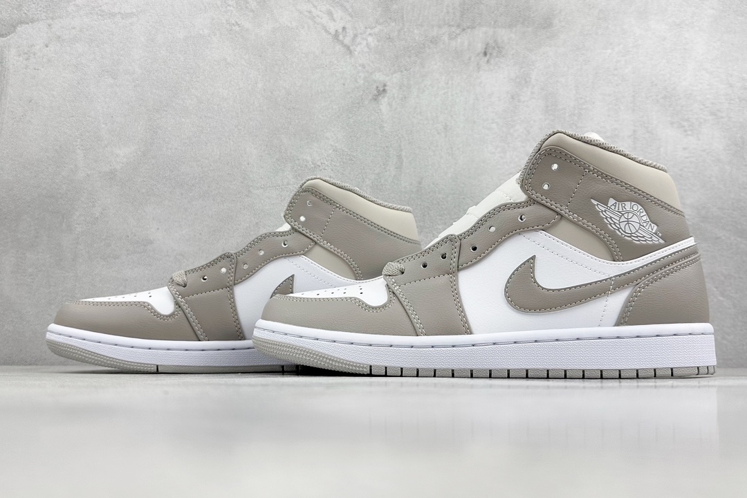 VT性价比 Jordan Air Jordan 1 mid ”linen” 麻布奶油 浅骨色  554724-082