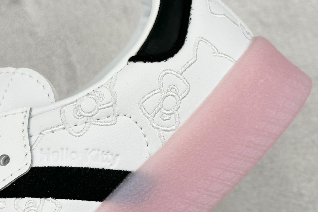 R版 Hello Kitty/凯蒂猫 x adidas originals SAMBAE 白黑粉  IG4450