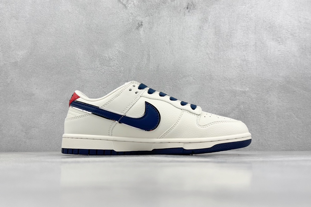 NK Dunk Low Retro ”DIY高端定制” 斯图西米蓝红 低帮休闲运动板鞋   DQ1098-379