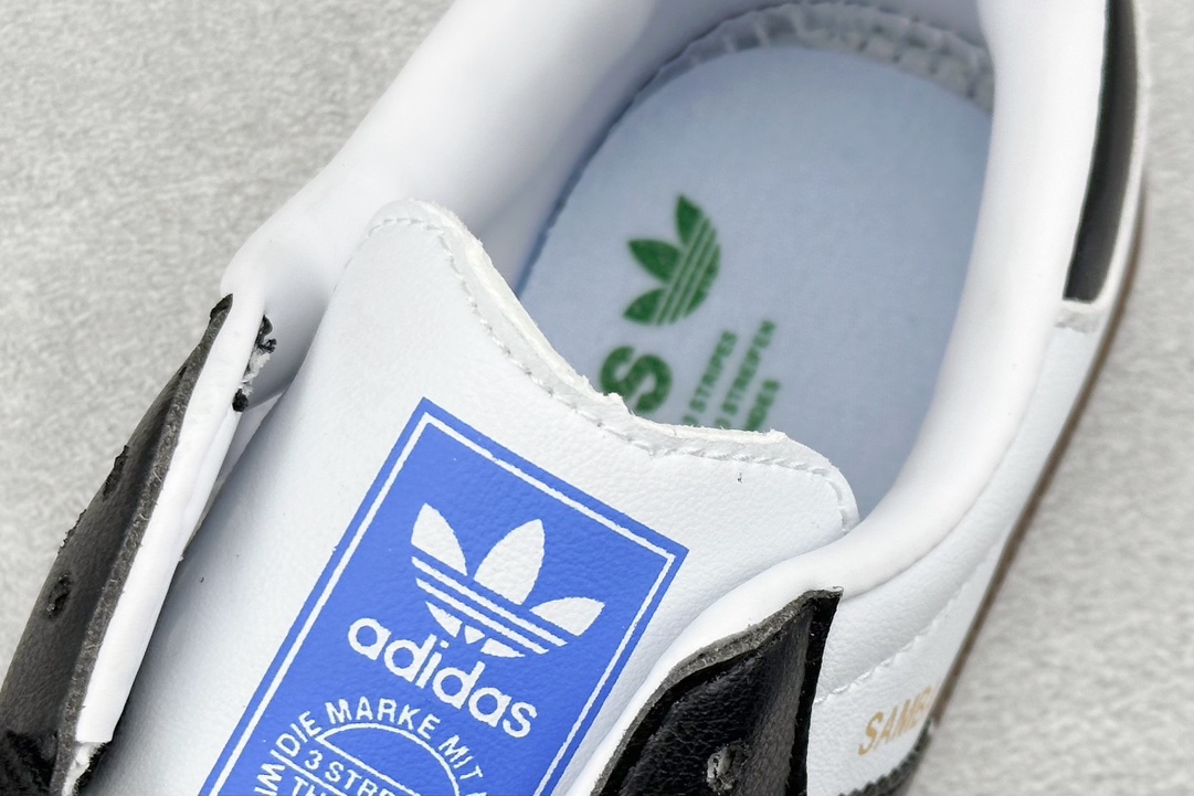 adidas originals Samba OG 黑白 复古经典轻便板鞋  IG1024