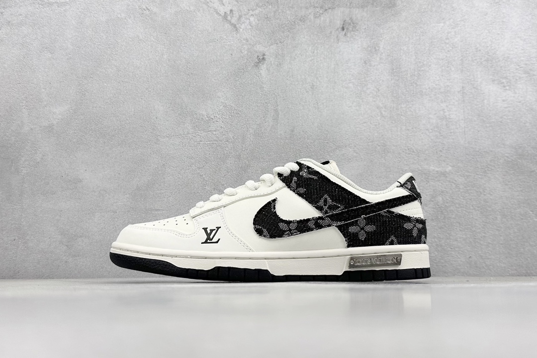 Nike SB Dunk Low x Louis Vuitton 白黑牛仔  DJ2024-009