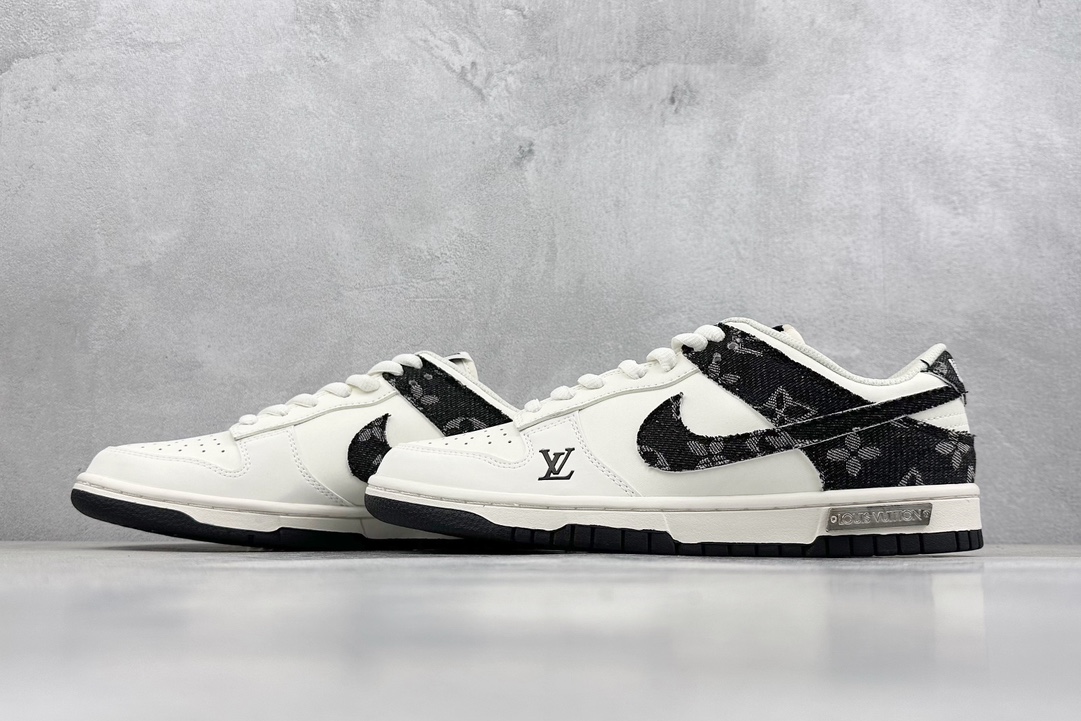 Nike SB Dunk Low x Louis Vuitton 白黑牛仔  DJ2024-009