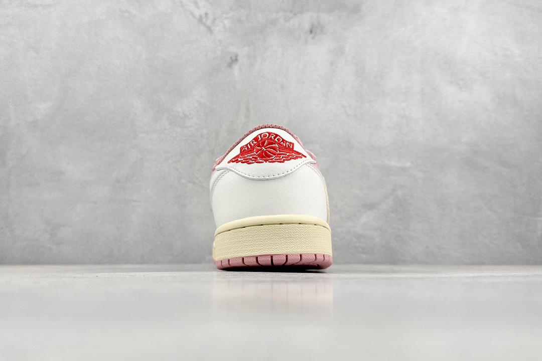 K版 Travis Scott x Air Jordan 1 Low 粉白 倒勾低帮 DM7866-600