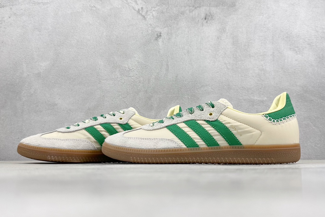 PB版 Wales Bonner x adidas originals Samba 三条纹 米白绿  GY4344