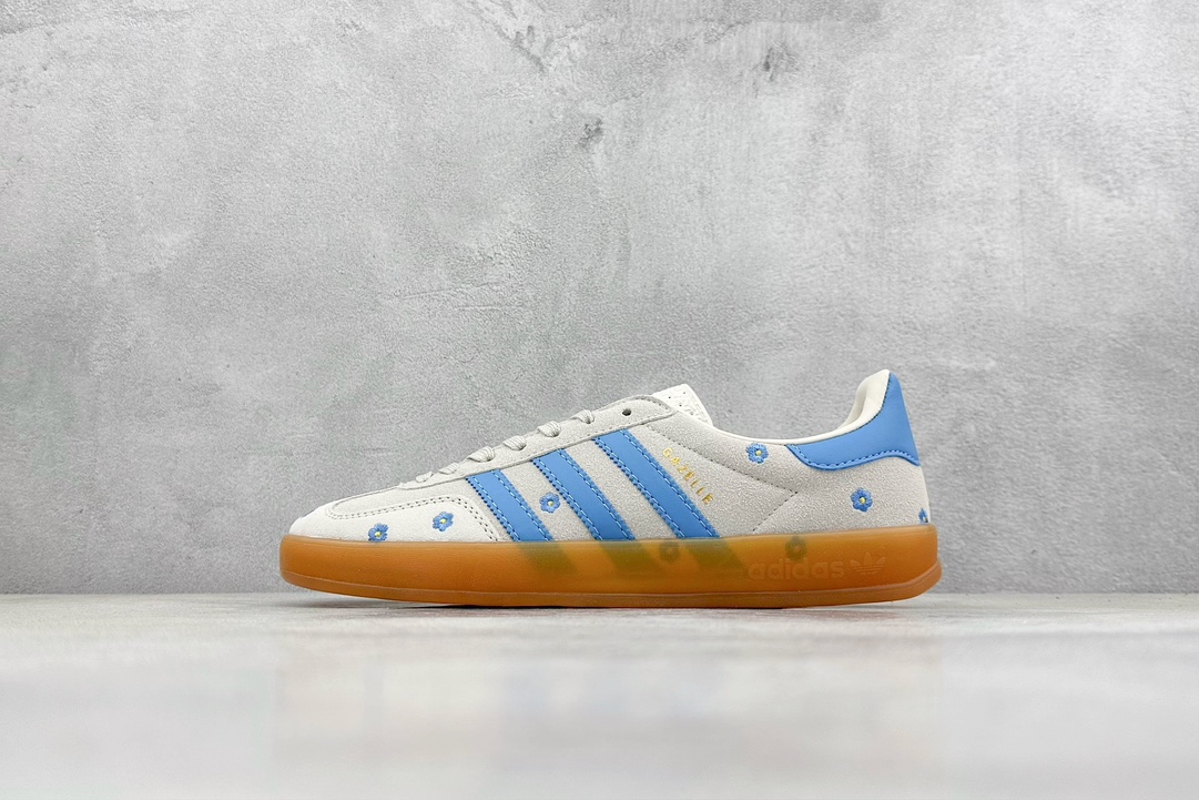 R版 adidas originals GAZELLE INDOOR ”Floral/Beige/Light Blue”  IF4491