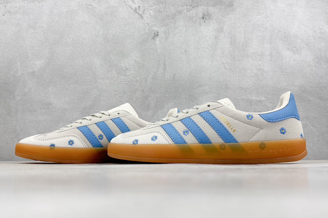 R版 adidas originals GAZELLE INDOOR ”Floral/Beige/Light Blue”  IF4491