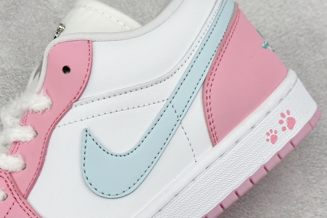 K版 Jordan Air Jordan 1 LOW ”White/Pink Foam/GlacierBlue”粉蓝  HM3706-141