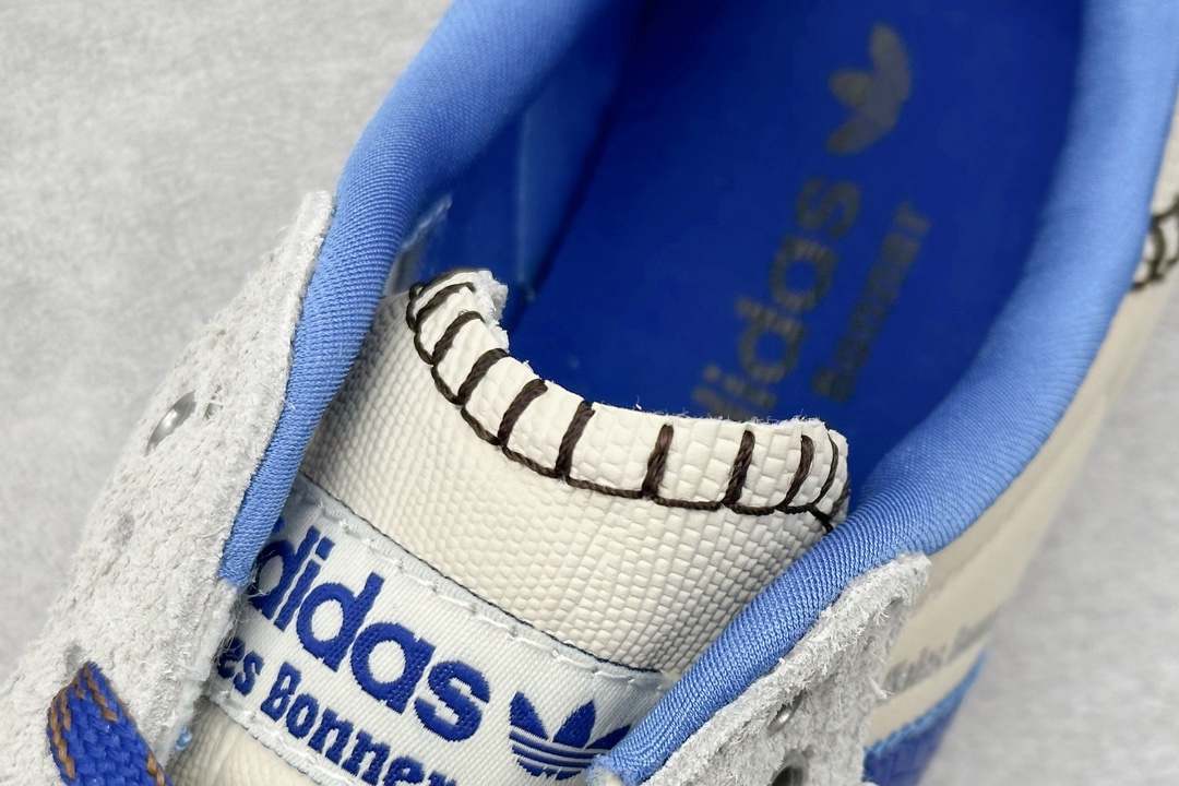 Ls版 Wales Bonner x Adidas Originals Samba Classic”Tan/White/Gum”桑巴舞板鞋“联名米白蓝生胶底” IH7756