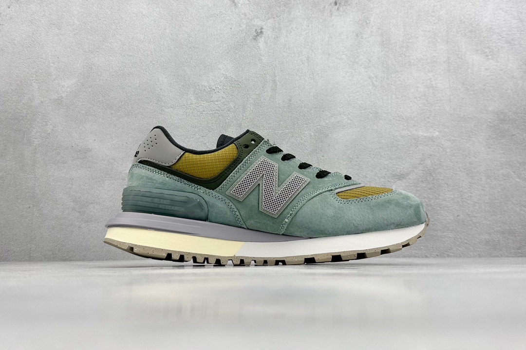 New Balance U574 x Stone Island 石头岛联名 棕绿 低帮复古休闲运动慢跑鞋 U574LGTN