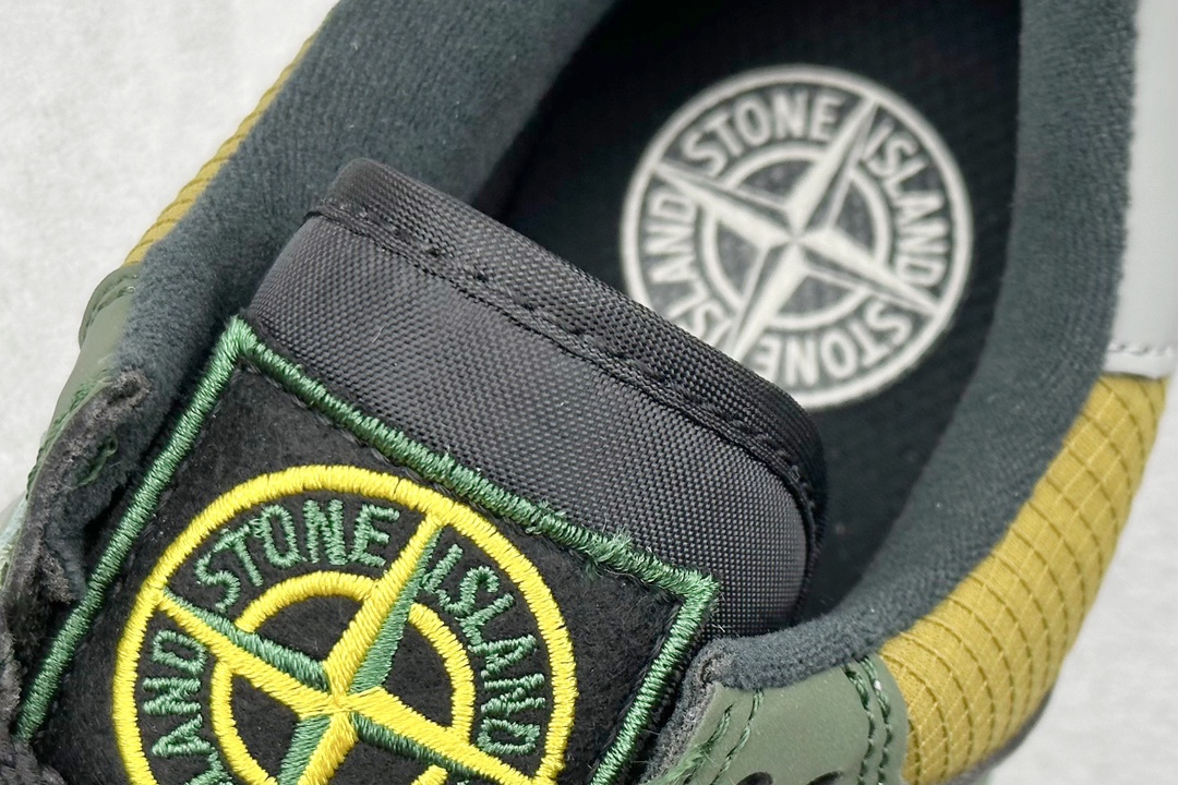 New Balance U574 x Stone Island 石头岛联名 棕绿 低帮复古休闲运动慢跑鞋 U574LGTN