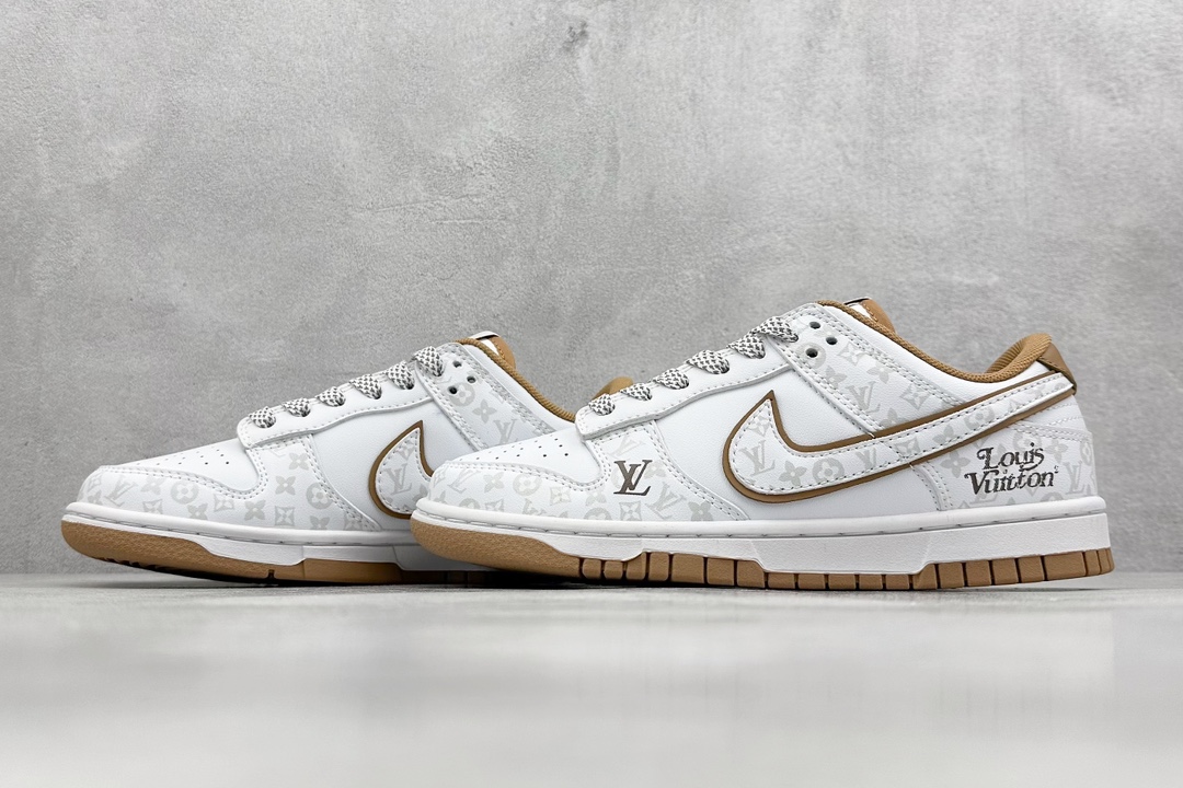 Nk SB Dunk Low LV联名-米白棕 周年高端定制 低帮休闲板鞋 XD6188-002