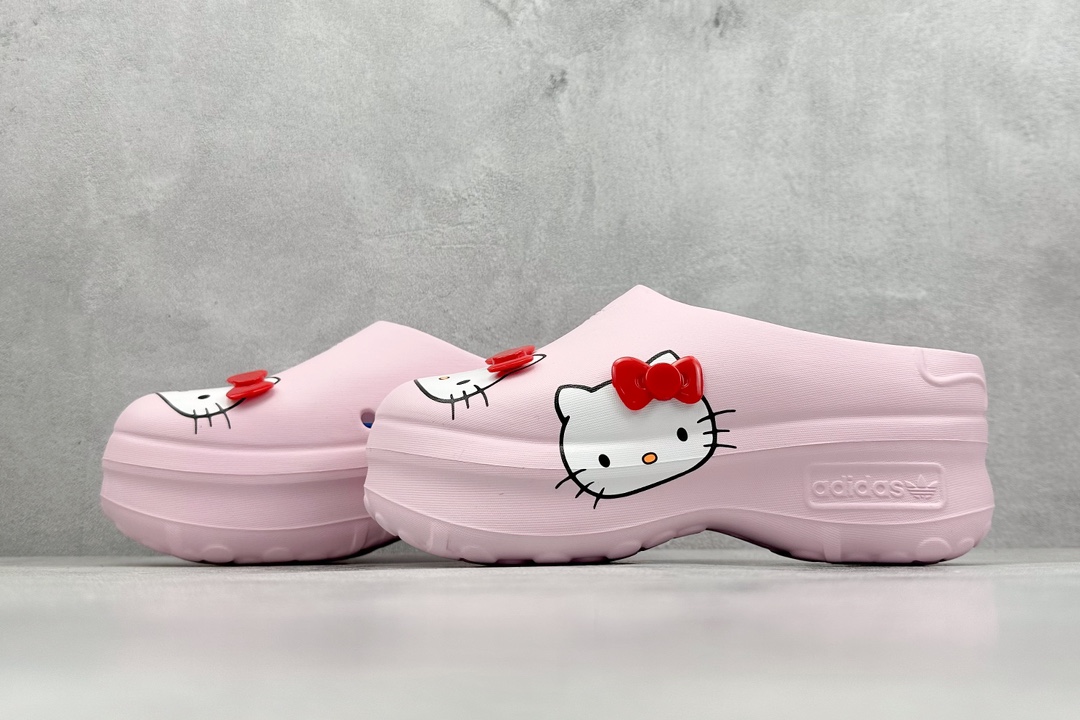 H11版 Hello Kitty/凯蒂猫 × adidas originals AdiFOM StanSmith Mule 粉色 IG4446