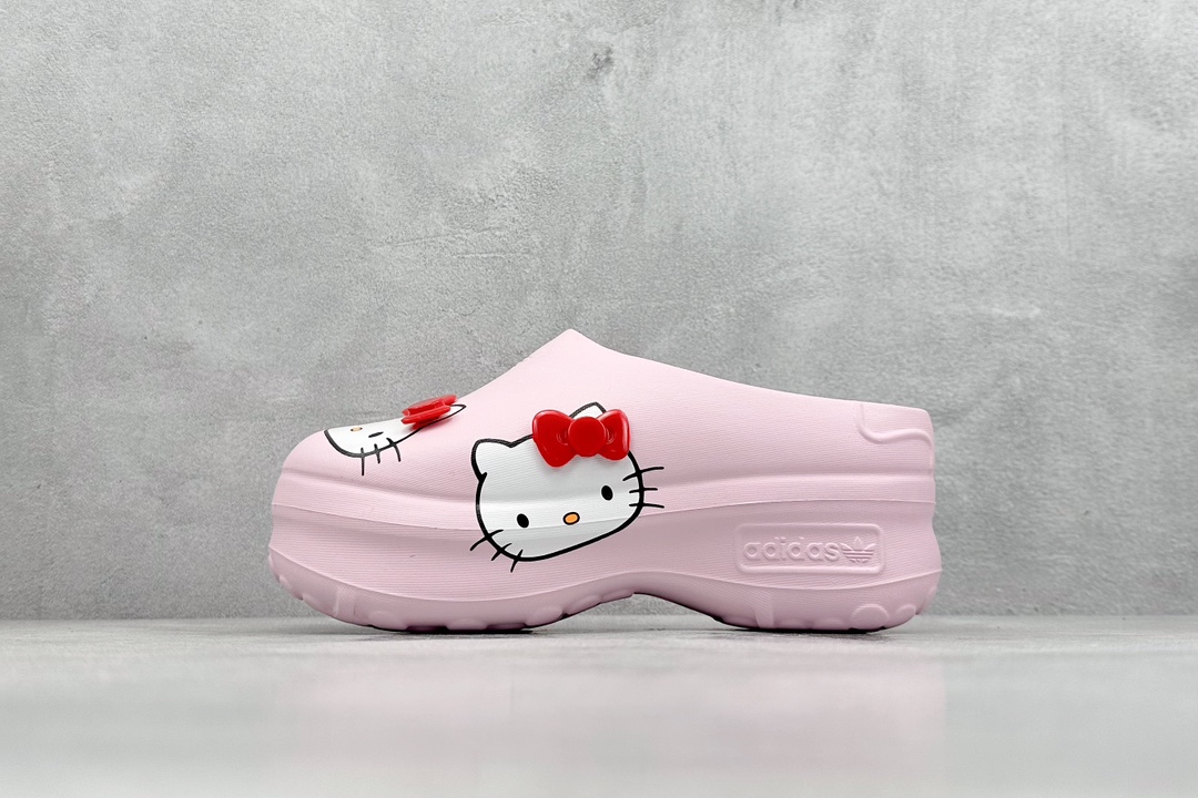 H11版 Hello Kitty/凯蒂猫 × adidas originals AdiFOM StanSmith Mule 粉色 IG4446