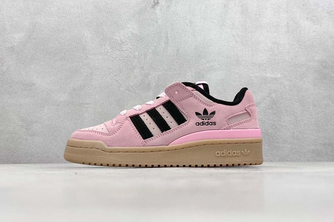 海外渠道版 原盒原标 Adidas Forum LOW CL 三叶草低帮 经典复古板鞋 JH6287