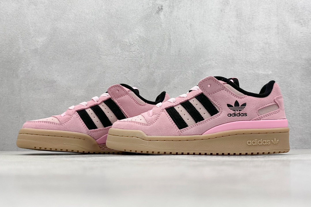 海外渠道版 原盒原标 Adidas Forum LOW CL 三叶草低帮 经典复古板鞋 JH6287