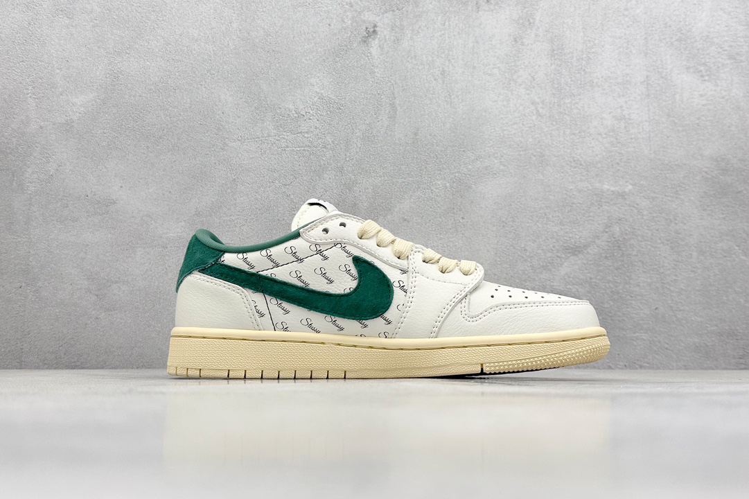 Fragment x TS x Air Jordan 1 Low x Stussy 三方联名倒钩低帮 YQ2088-669