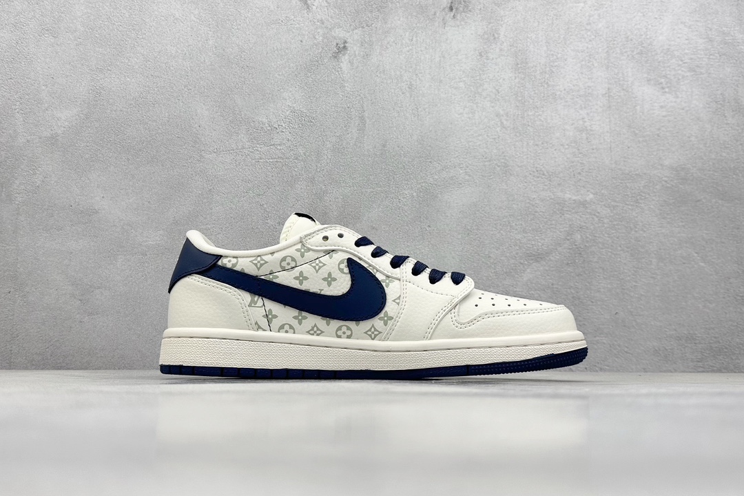 Fragmen x TS x Air Jordan 1 Low x LV 三方联名倒钩低帮 SJ2068-100