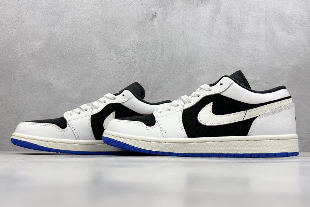 DT纯原 Air Jordan 1 Low ”Quai 54” AJ1 乔1白黑蓝 低帮文化休闲板鞋 HQ0764-001