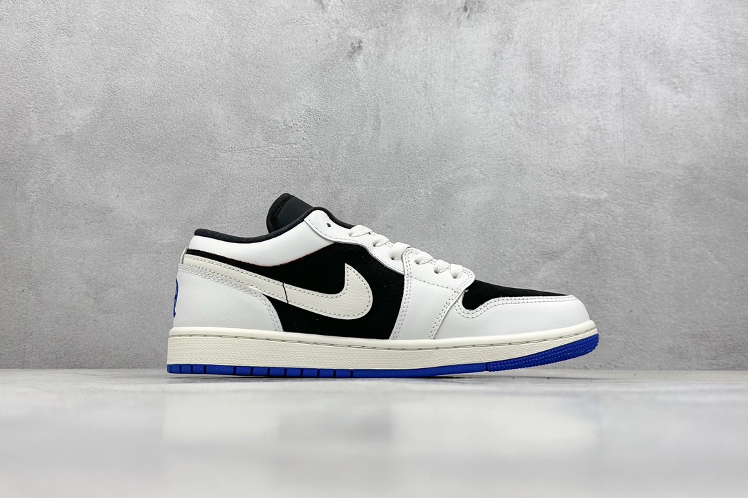 DT纯原 Air Jordan 1 Low ”Quai 54” AJ1 乔1白黑蓝 低帮文化休闲板鞋 HQ0764-001