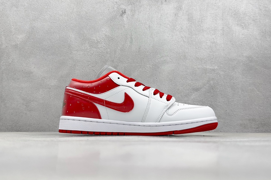 K版 Air Jordan 1 Low 白红 AJ1乔1低帮休闲板鞋 FQ1935-018