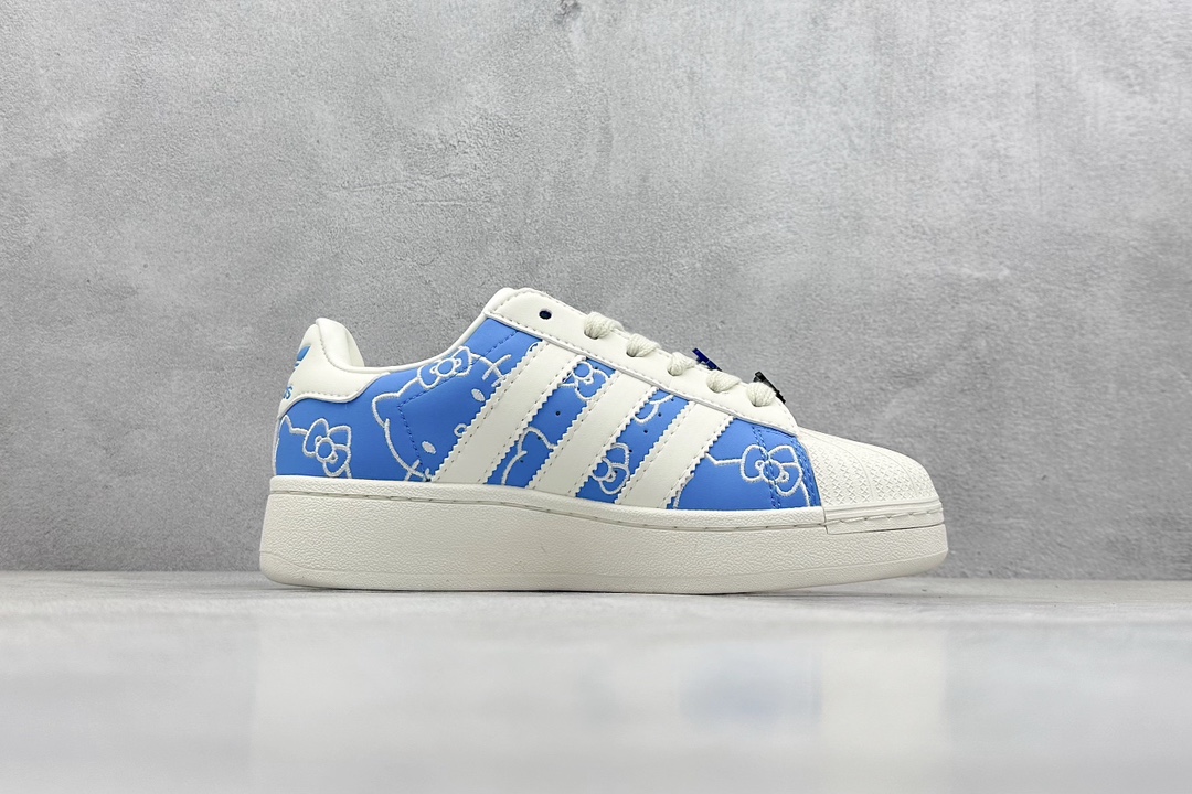 Hello Kitty/凯蒂猫x adidas originals SUPERSTAR XLG 厚底贝壳头 IG4477