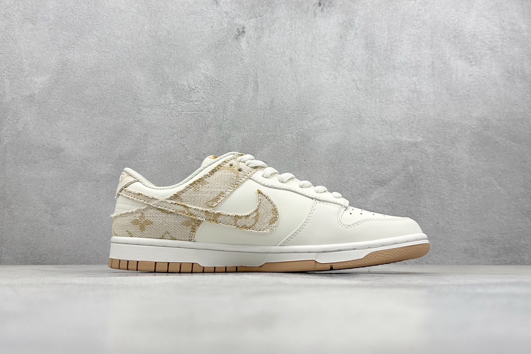 Nk SB Dunk Low LV联名-黄牛仔米白黄勾低帮休闲板鞋 DJ2024-007