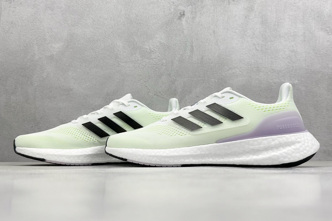 RS版 Ad Pureboost 23 阿迪简约轻便透气爆米花休闲跑鞋#鞋款保持独特造型以及S型后跟设计