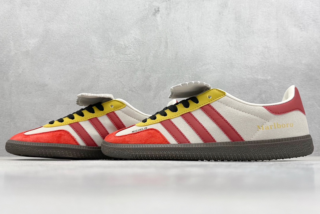 R版 adidas originals Samba LT 长鞋舌 灰桔红 IE9177