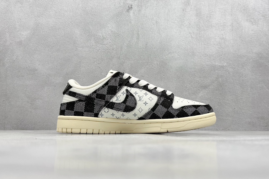 Nike SB Dunk Low x Louis Vuitton 白黑牛仔布 XB3802-353