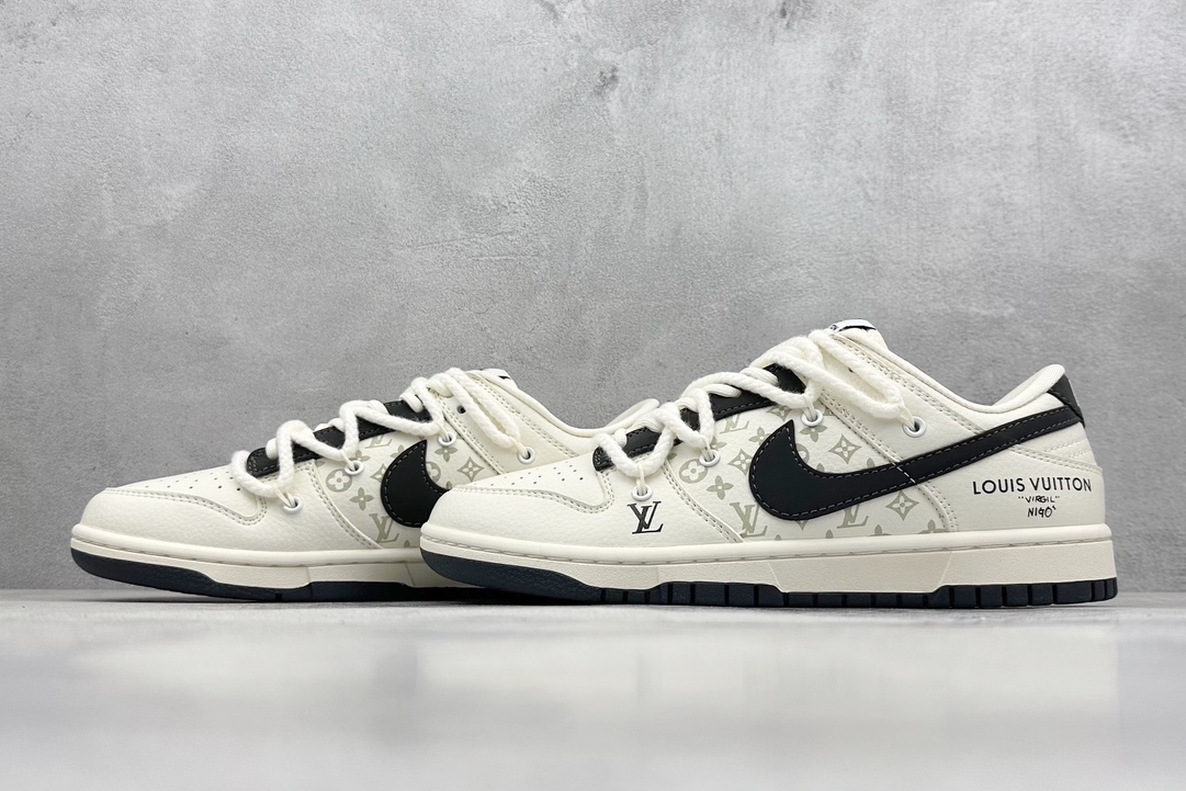 Nike SB Dunk Low x Louis Vuitton 白黑绑带 SJ2068-260