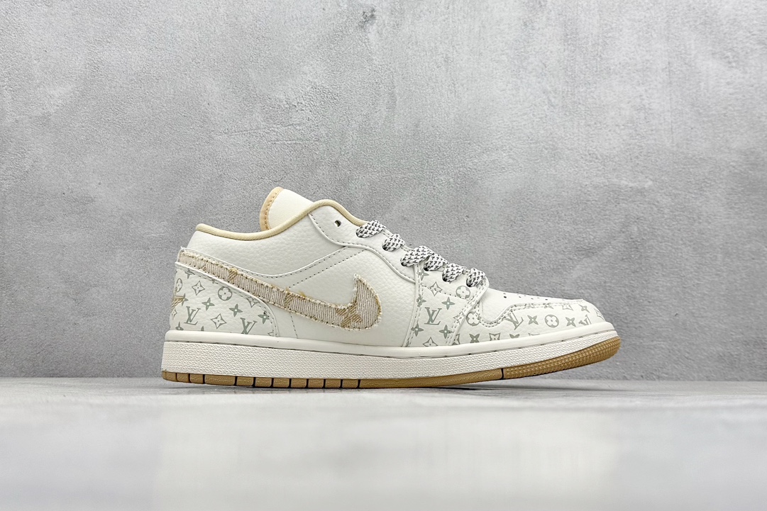 Fragment x TS x Air Jordan 1 Low x LV 三方联名倒钩低帮 SJ9950-004