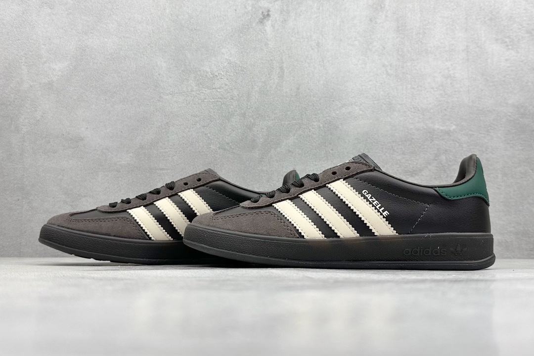 adidas Originals Gazelle INdoor 黑棕 三叶草休闲防滑耐磨低帮板鞋 IH0374