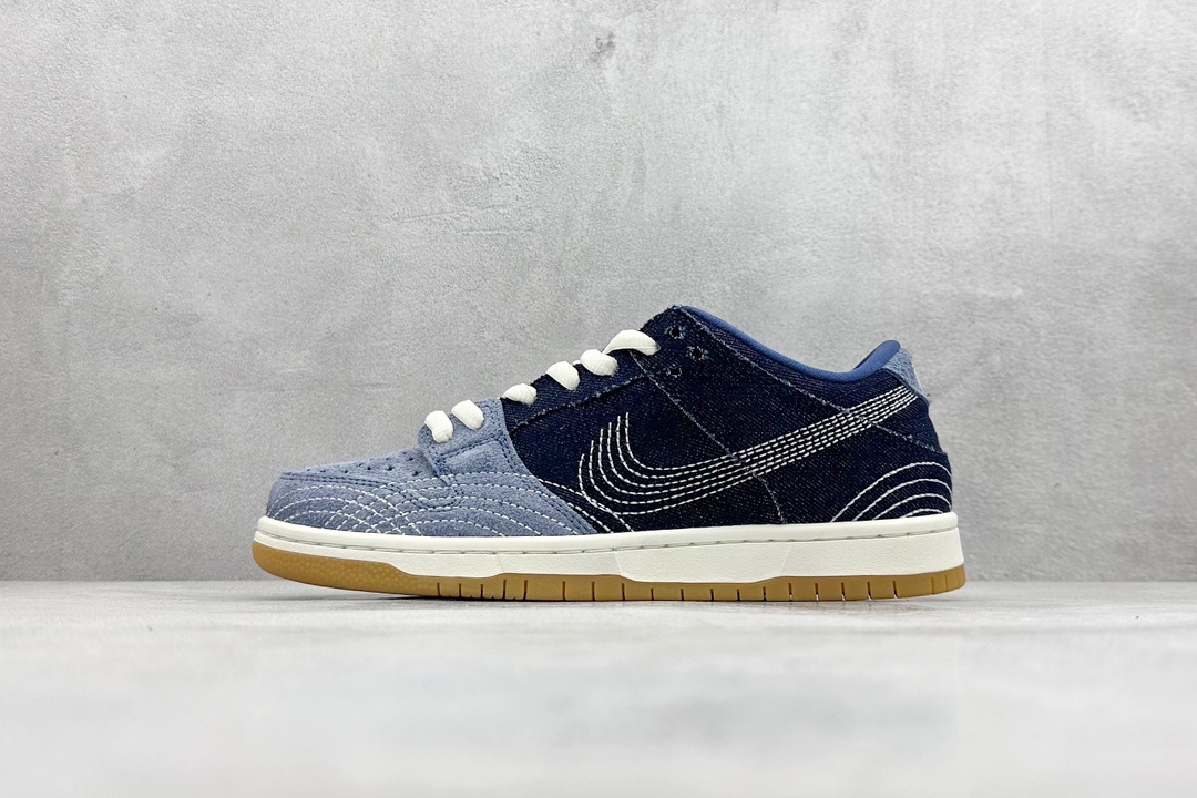 ST版 Nike Dunk SB SB Pro Prm Sashiko 织物 丹宁刺绣蓝黑 CV0316-400