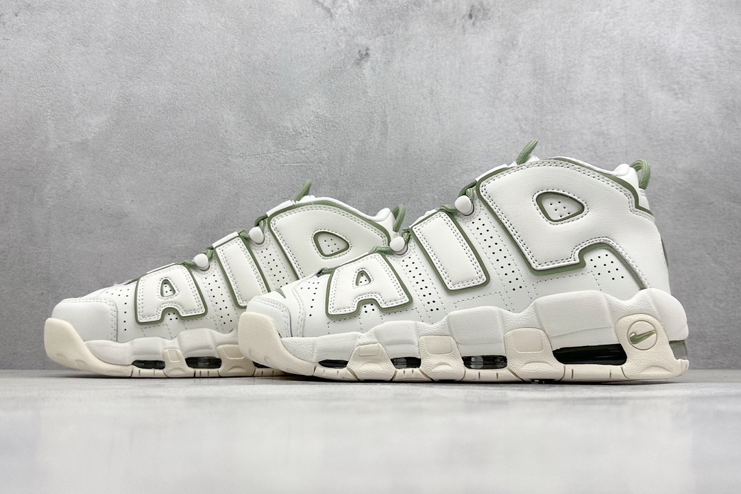 CK版 Air More Uptempo 白绿 代表着历史最高版本皮蓬 FQ8211-100