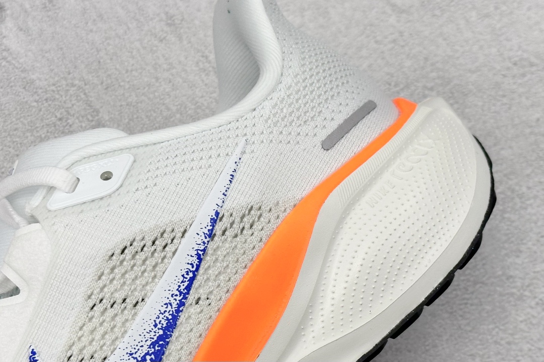 RS版 NK Air Zoom Pegasus 41鞋面采用外层由韧性纱线+内层网眼布的设计，在确保稳定