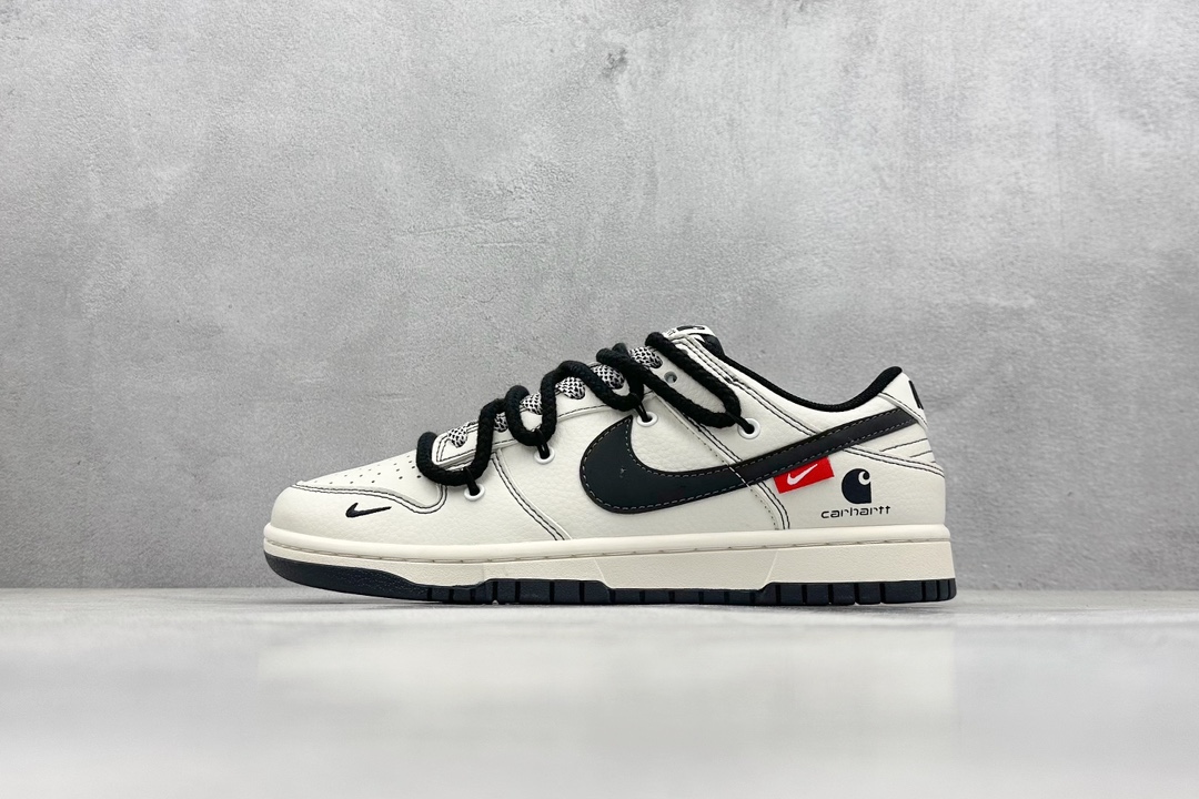 Nike SB Dunk Low x Carharrt 卡哈特白黑绑带满天星 SJ2068-265