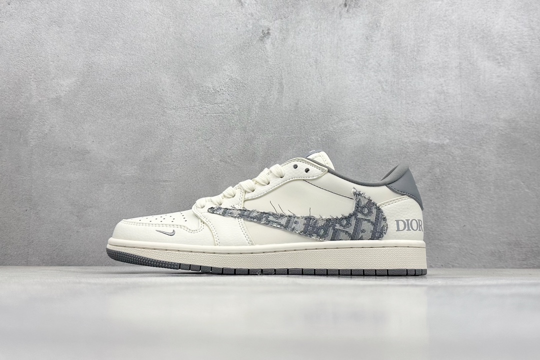 Fragment x TS x Air Jordan 1 Low x Dior 三方联名倒钩低帮 DM6688-603