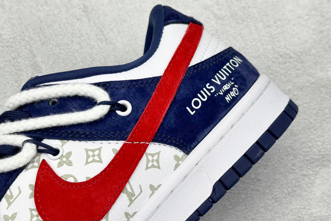 LV x Nike Dunk Low 蓝红印花 FC1688-175