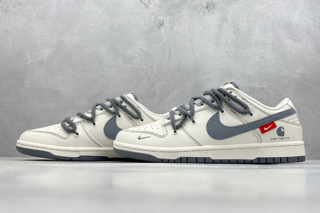 Nk SB Dunk Low 卡哈特联名-绑带灰勾 周年高端定制 低帮休闲板鞋 SJ2068-266