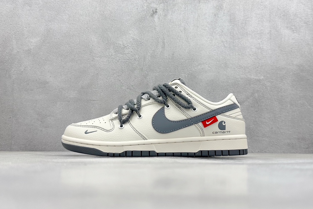 Nk SB Dunk Low 卡哈特联名-绑带灰勾 周年高端定制 低帮休闲板鞋 SJ2068-266